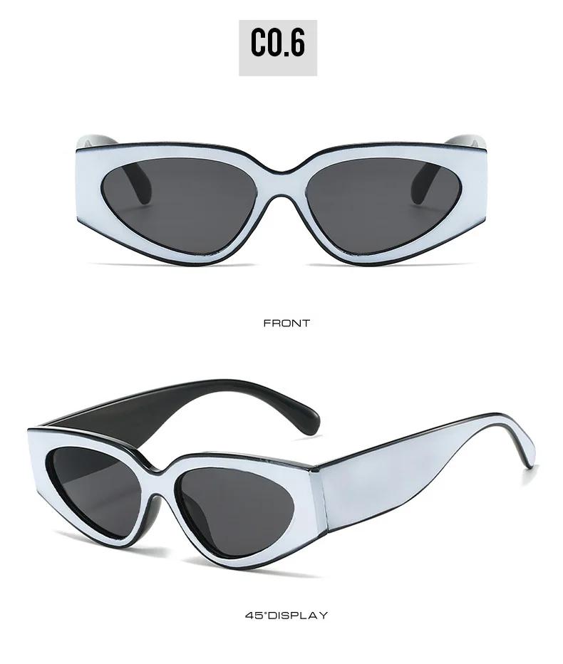 Neue Vintage Cat-Eye Sonnenbrille für Damen und Herren, Marken-Rundbrille, Ovale Sonnenbrille für Männer und Frauen – Detail 23