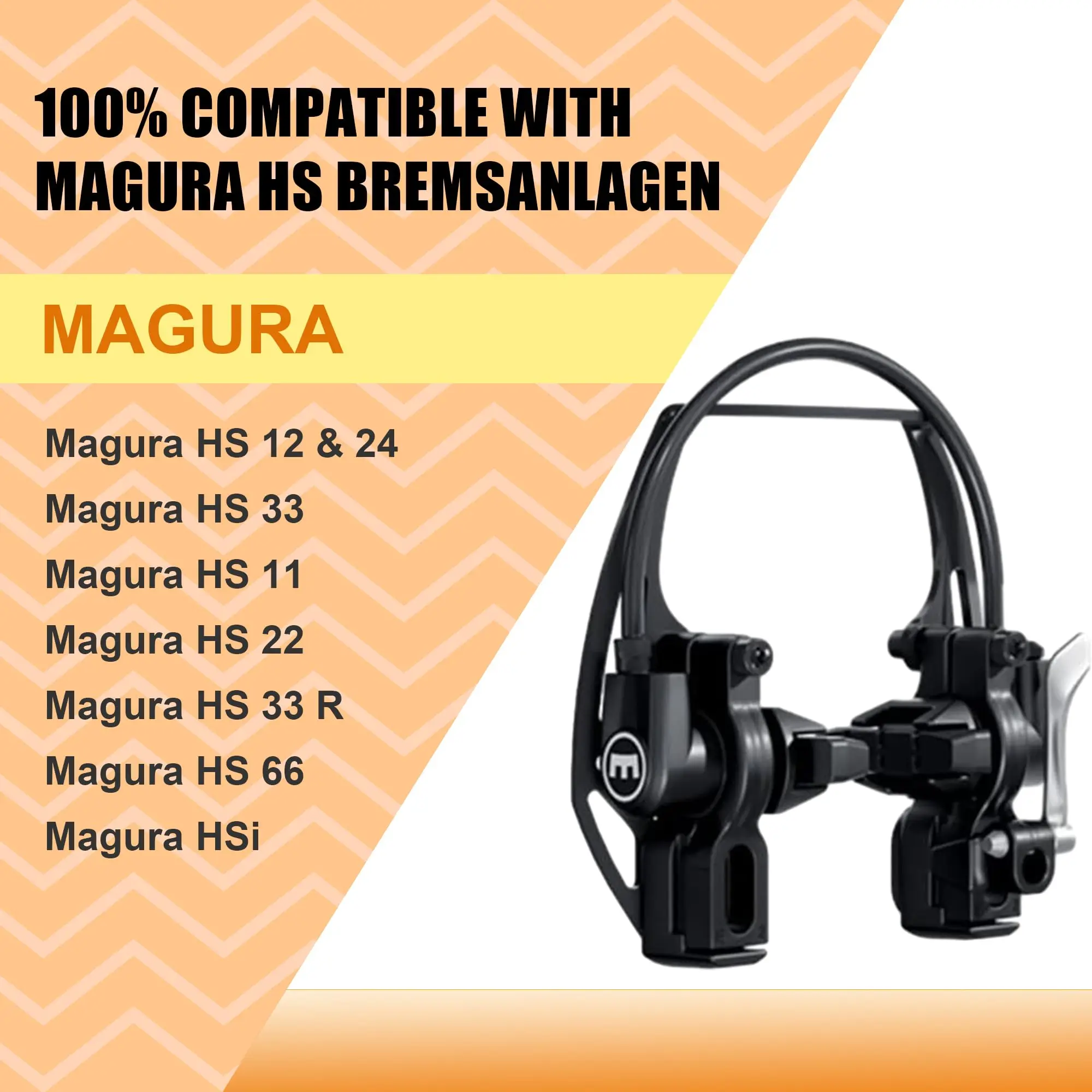 8pcs Black Easy Installation Brake Shoes For Magura HS11/HS22/HS33 Wide Compatibility High Performance