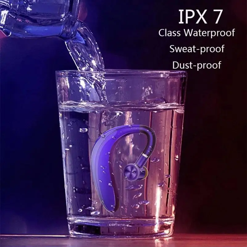 ワイヤレスヘッドセット Bluetooth 5.0 イヤホン HiFi ステレオ防水ビジネスヘッドフォンイヤホンハンズフリーマイク付き iPhone Xiaomi