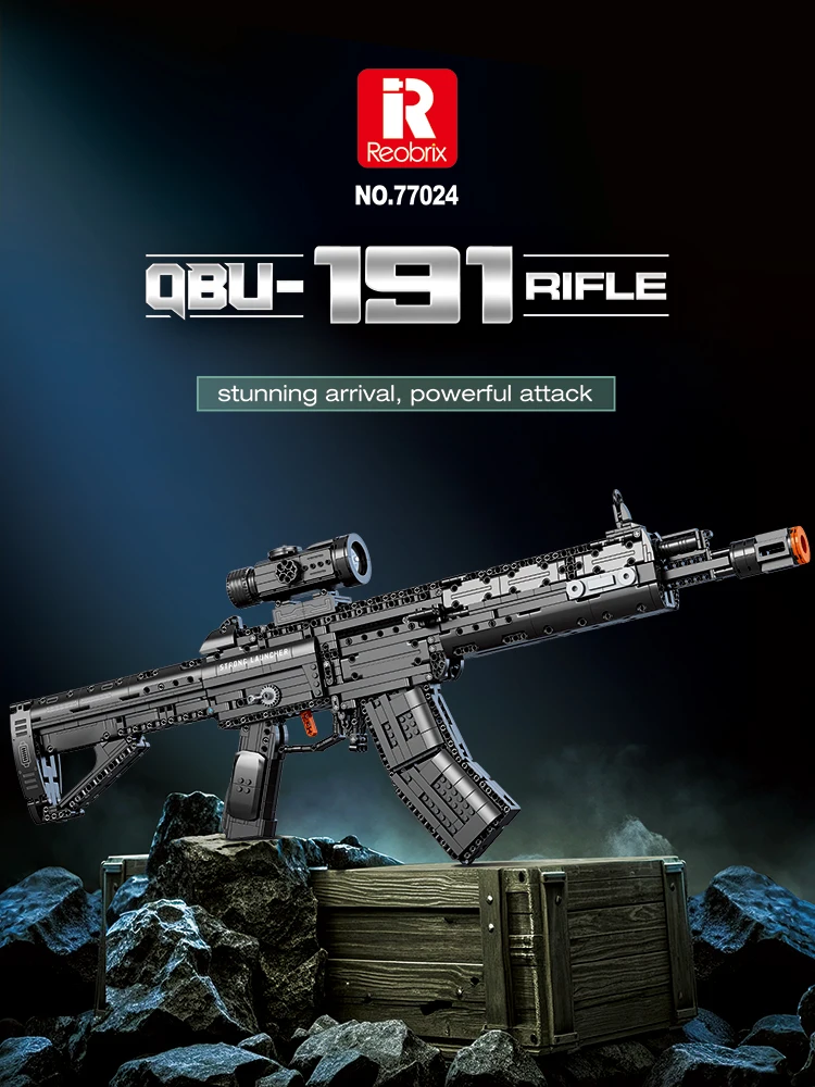 1593 STKS 191 Rifle Bouwstenen Militaire Wapens Simulatie Gun Collection Model Bricks kinderen Oorlog Spel Speelgoed Vakantie Geschenken - afbeelding 2
