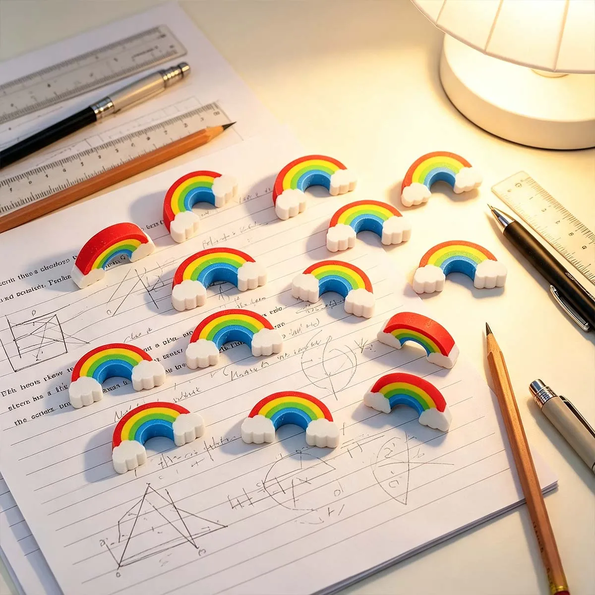 20 cute mini Rainbow Cloud eraser, teacher classroom gift, reward, Student gift exchange, Back to School season, Christmas gift