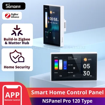 SONOFF NSPanel Pro 120 tipi akıllı ev kontrol paneli akıllı Thermostst güç tüketimi DIY anahtar modülü destek Sonoff cihazlar