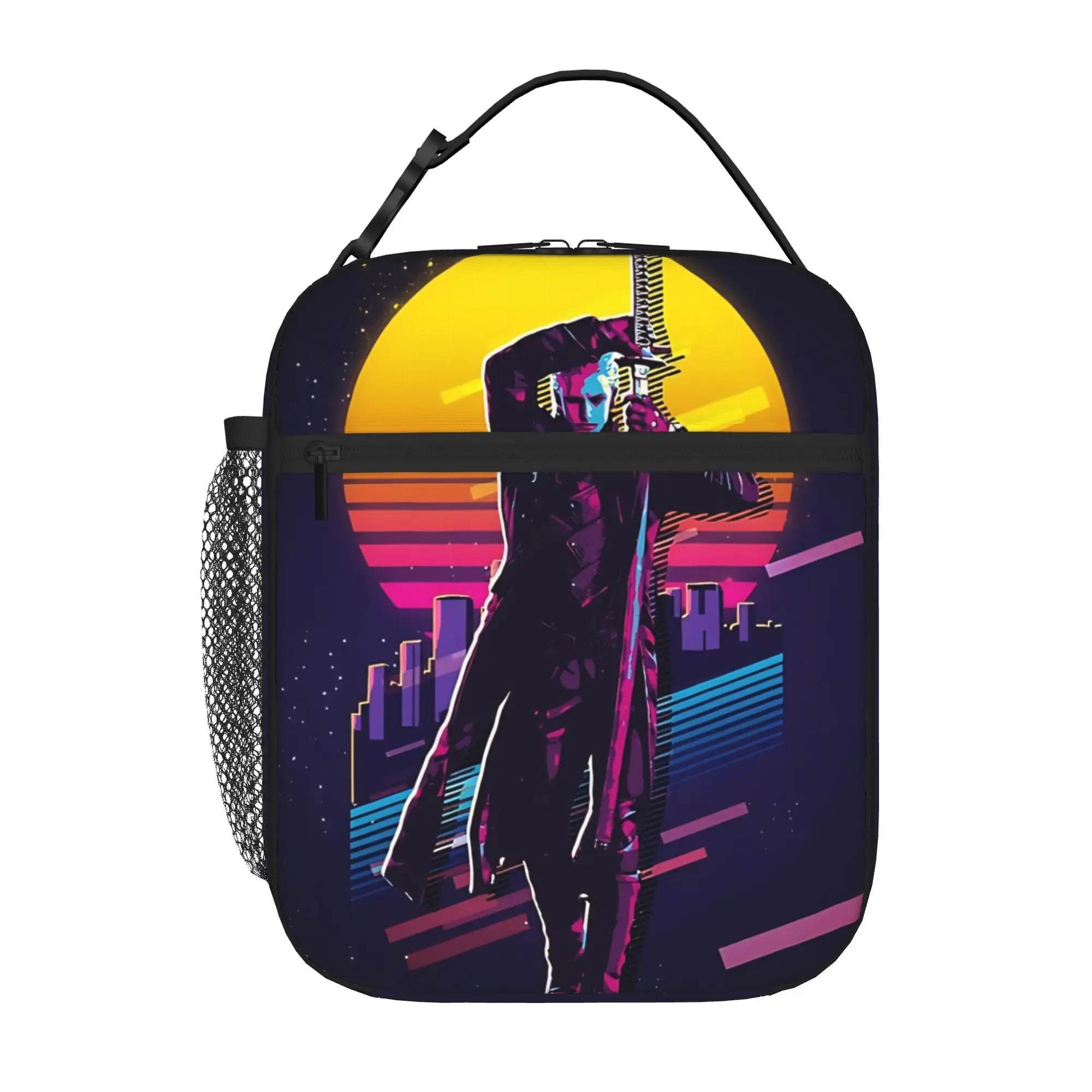 1 Piece For Students Food Container blade Portable Pocket D-Devil May Cry Zipper Closure Aluminum Foil Food Pouch For Travel