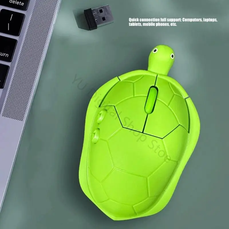 96BA Universal Compatibility Turtles Mouse 6 Button Soft Touches For Day Comfortable