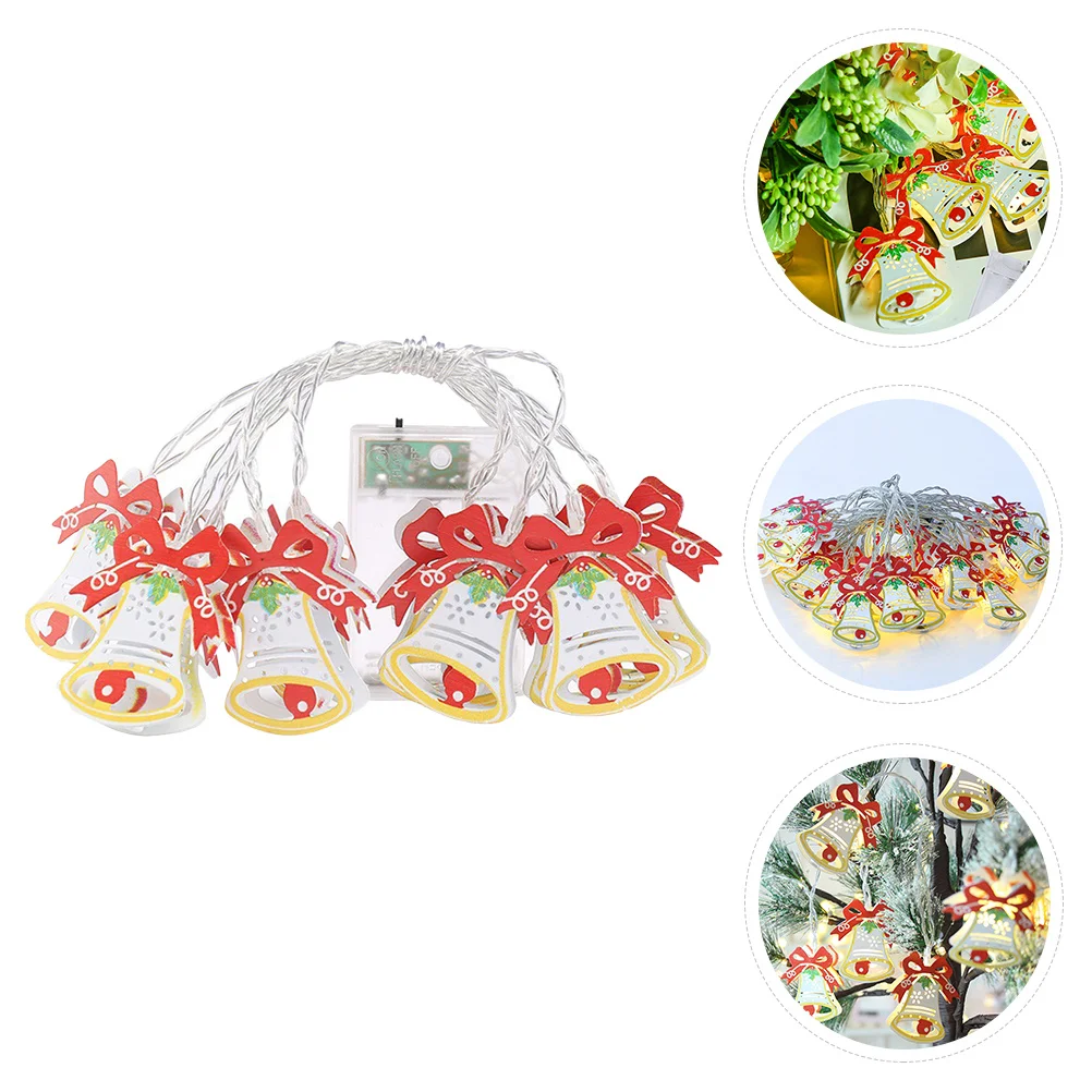 سلسلة أضواء جرس مهرجان سلسلة مصابيح ديكور مهرجان ستارة خفيفة لشجرة المنزل حفلة عيد الميلاد الديكور #6