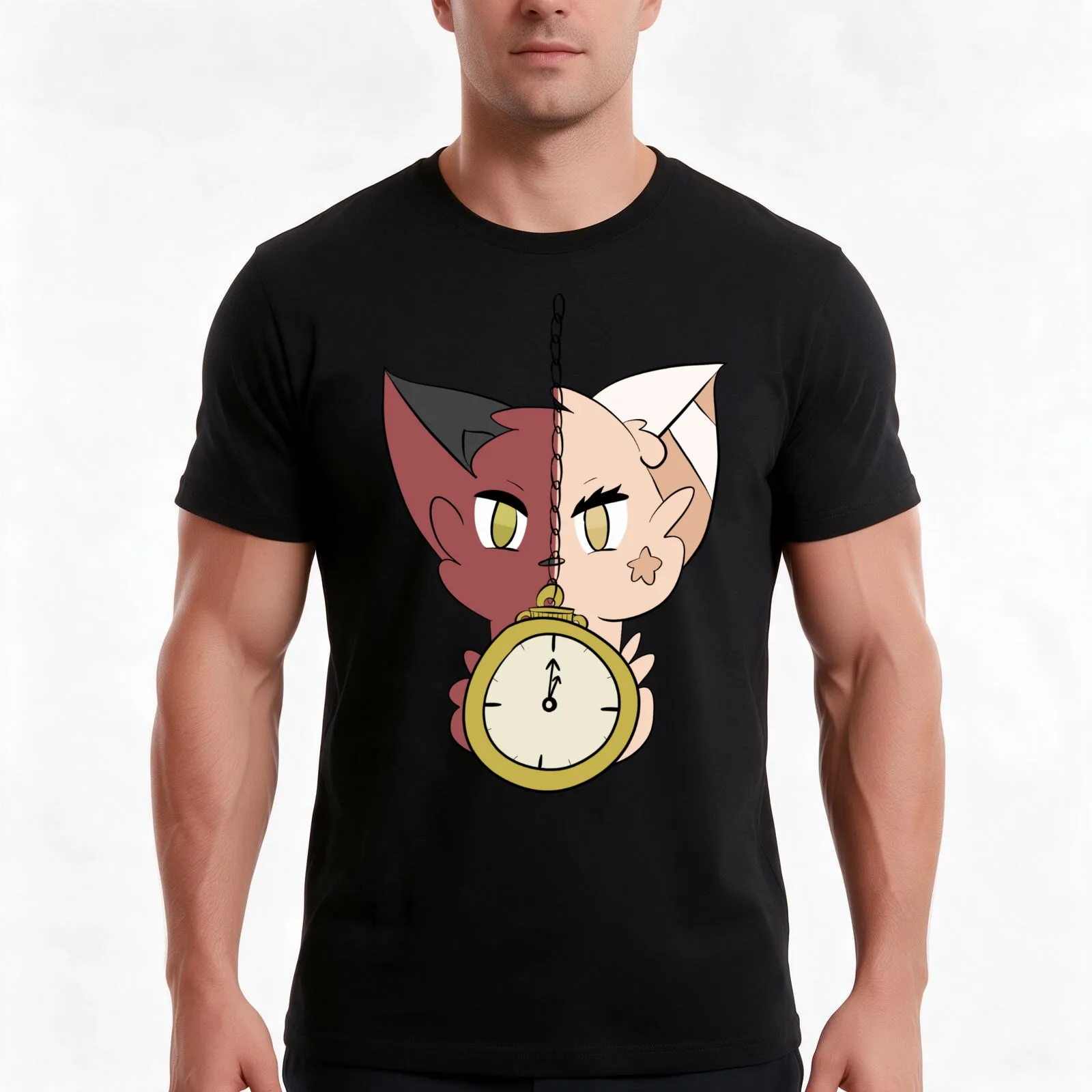 Half-past Twelve T-Shirt Summer Casual Cotton Tee Oversized Streetwear Tops Vintage Graphic Print Loose Fit Short Sleeve