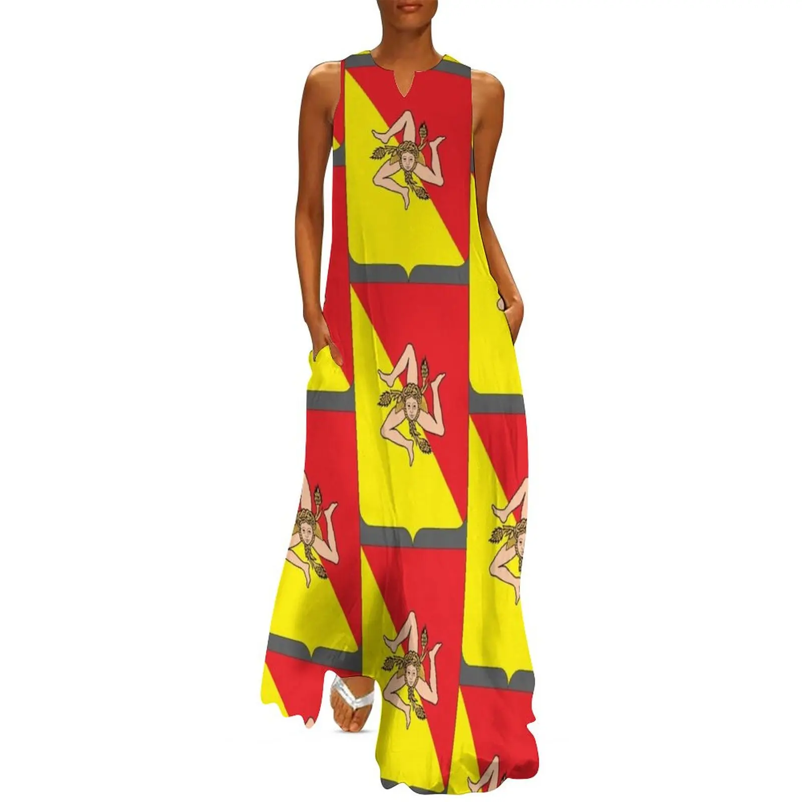 

Sicily Coat of Arms Long Dress elegant women's sets Elegant gowns Dress