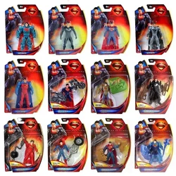 DC Superman Steel Body 3.75 Inch Movable Superman Full Set of Basic Doll Model Toy Ornaments Anime Figurine Kids Gift