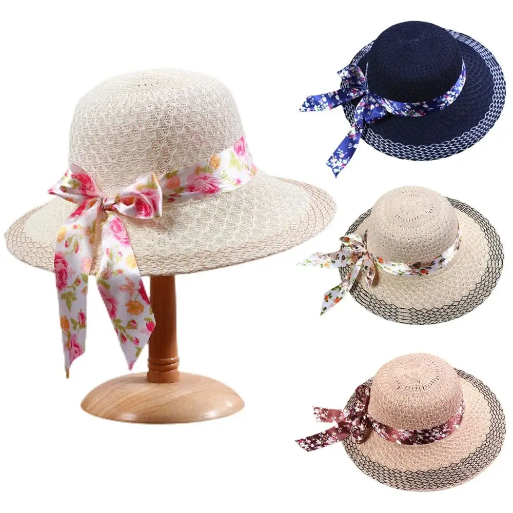 Casual Frauen Sonnenhüte Neue UV-Schutz Strand Urlaub Fischer Hut Spitze Bogen Sonnenschirm Kappe Sommer