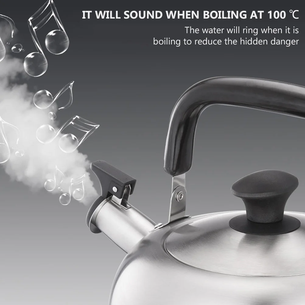 

4.5L Stainless Steel Whistling Insulated Handle Heat Resistant Portable Water Kettle Large Mouth Fast Filling Safe Reliable Food