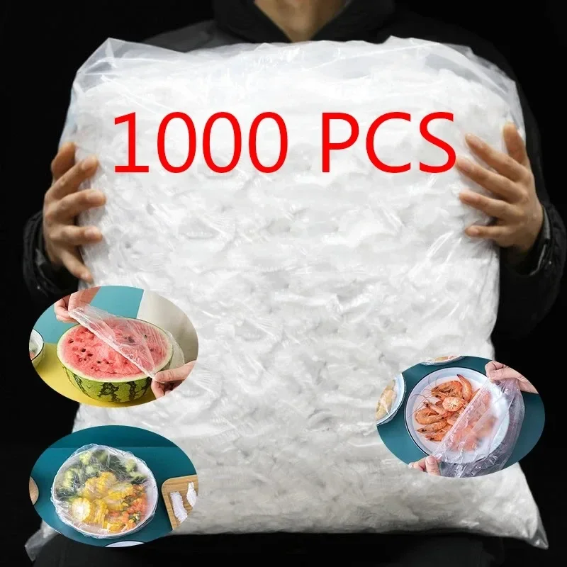 Jednorazowy pokrowiec na żywność Saran Wrap Bowel Cover Food Grade Fresh-Keeping Plastic Bag Kitchen Storage Accessories Elastyczny pokrowiec na misę