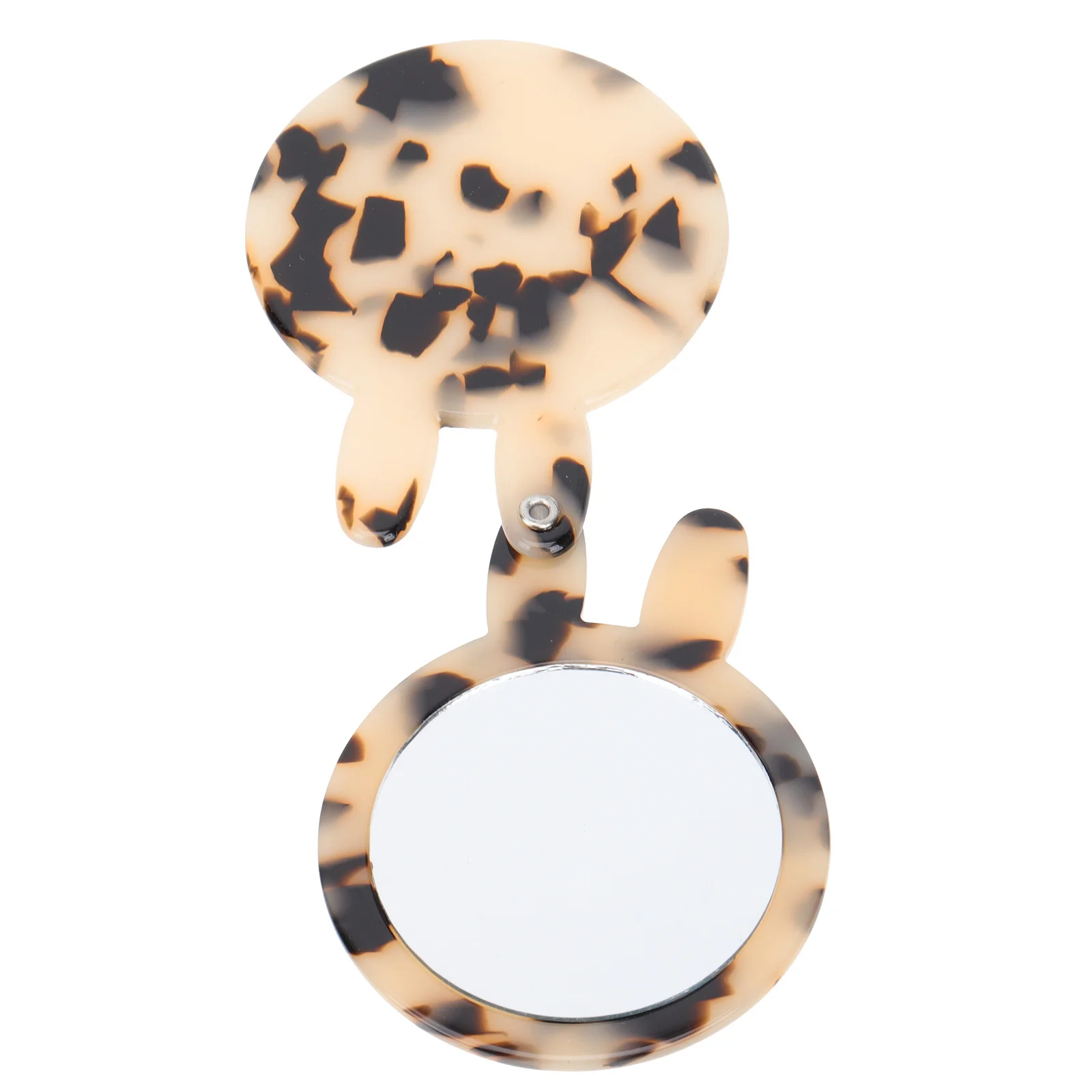 مرآة مكياج على شكل أذن أرنب، تصميم صغير الحجم، مرآة سفر أنيقة للنساء، أداة تجميل هدية #1