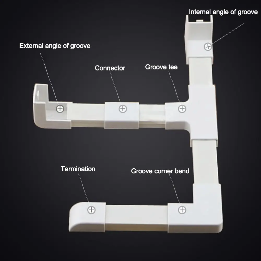 Wire Organizer PVC Junction Box Dust-proof Durable Wire Protection Cover Electrical Accessories Electric Wire Slot