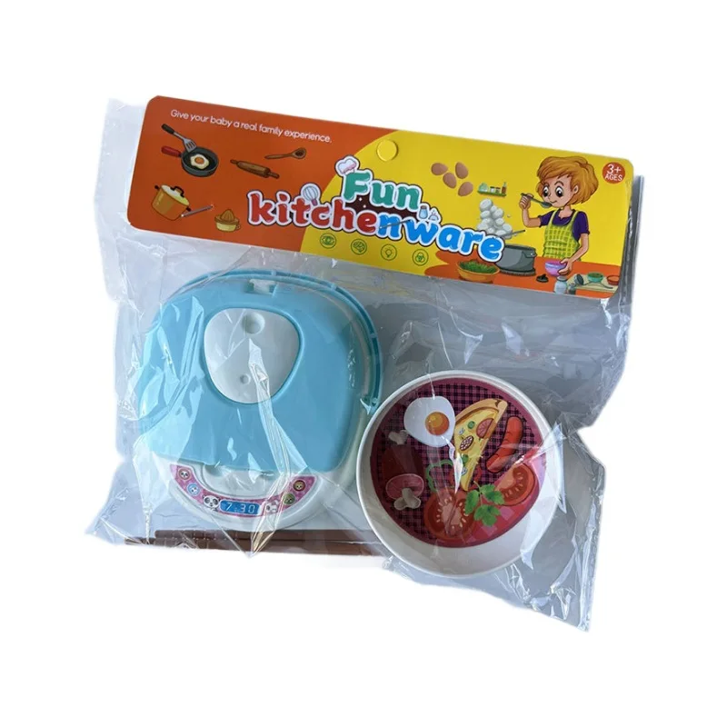 Zabawka dla dzieci do zabawy w dom, symulacja mini kuchni, ryżowar, pałeczki, naczynia, interakcja rodzic-dziecko, zabawka do gotowania, prezent dla dziewczynki.