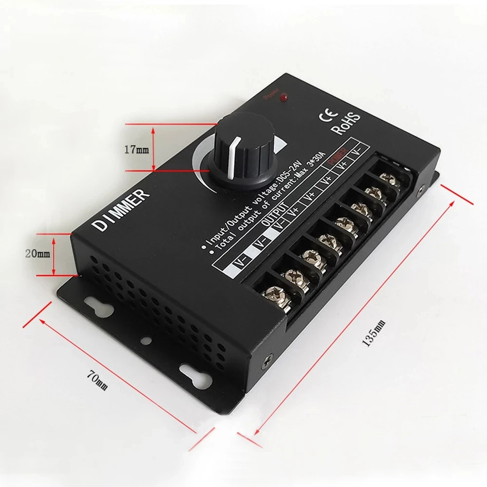 RF LED Stufenlose Dimmer Schalter DC 5V 12V 24V 30A 90A fernbedienung Einzelne Farbe LED Streifen licht Helligkeit Einstellung Controller