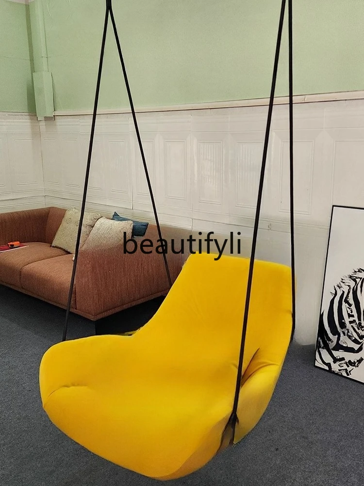 Modern Minimalist Art Hanging Chair for Home Balcony Indoor Swing Hanging Basket Single Person Model Room Hanging Chair