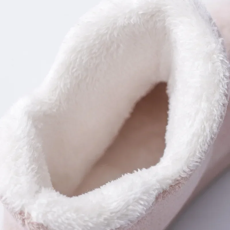 Pantofole invernali da donna calde peluche Slip-on High Top coppie scarpe da pavimento per la casa antiscivolo comode appartamenti stivali da donna