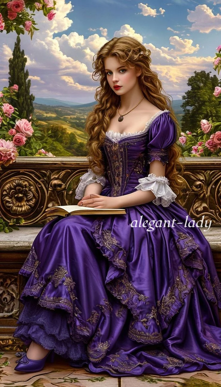 맞춤형 보라색 빈티지 빅토리아 볼 가운 자수 레이스 코르셋 이브닝 드레스 특별 행사 롤플레이 의상