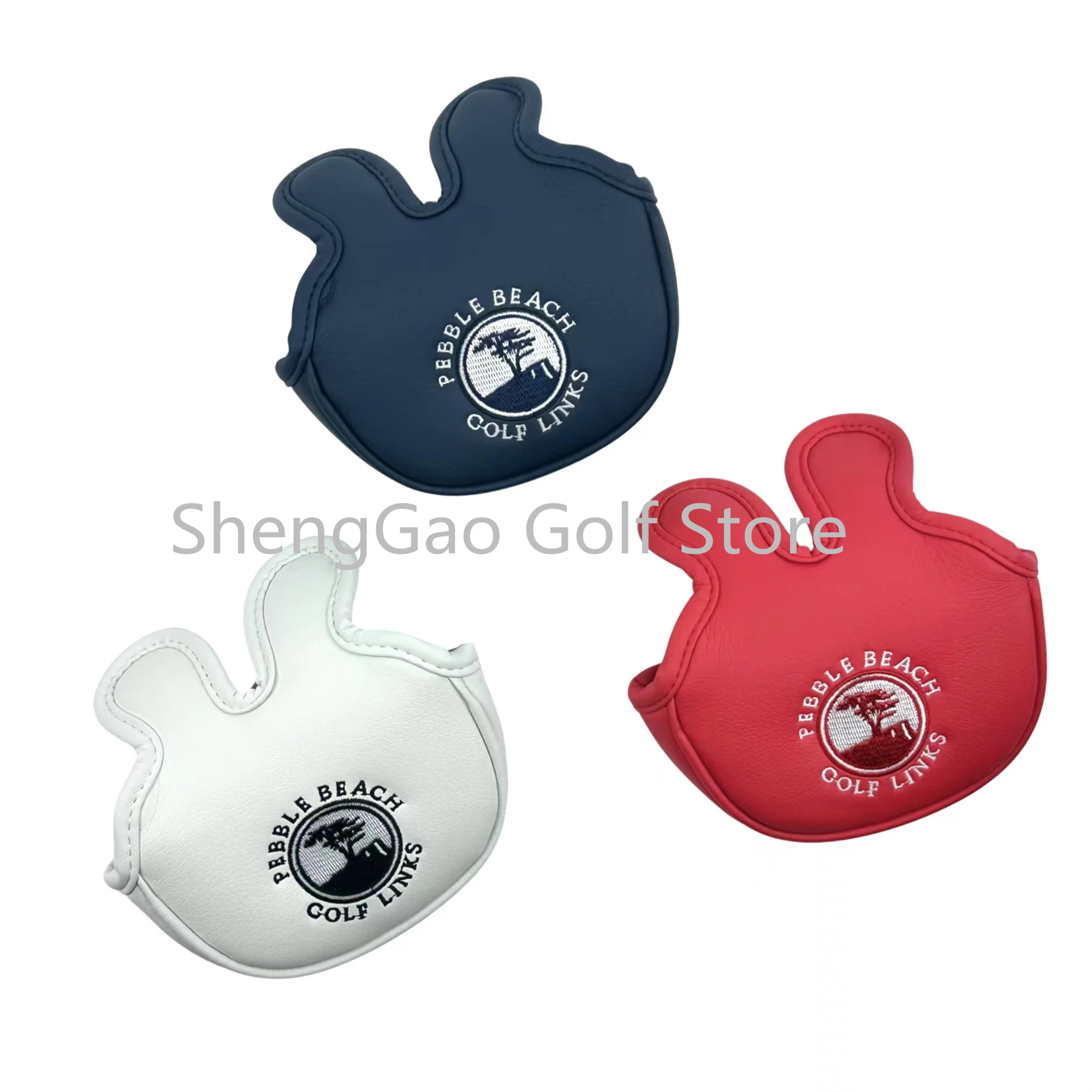 Nhỏ Mô Hình Cây Gậy Golf Putter Bao Da PU Golf Giữa Vồ Putter Câu Lạc Bộ Trùm Đầu Có Từ Tính Đóng Cửa