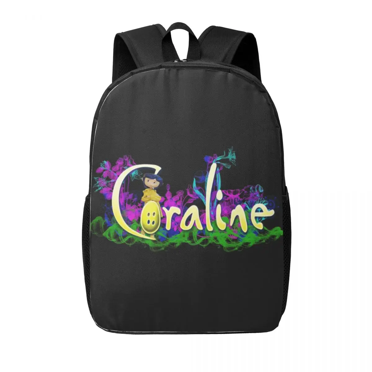 

Custom Coraline Spooky Film Travel Backpack Men Women School Computer Bookbag College Student Daypack Bags