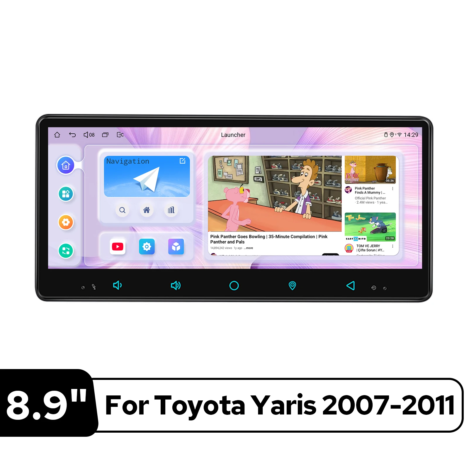 JOYING Floating Screen Android Car Stereo for Toyota Yaris 2007-2011 MK2 XP90 Wireless CarPlay Android Auto GPS Radio Upgrade