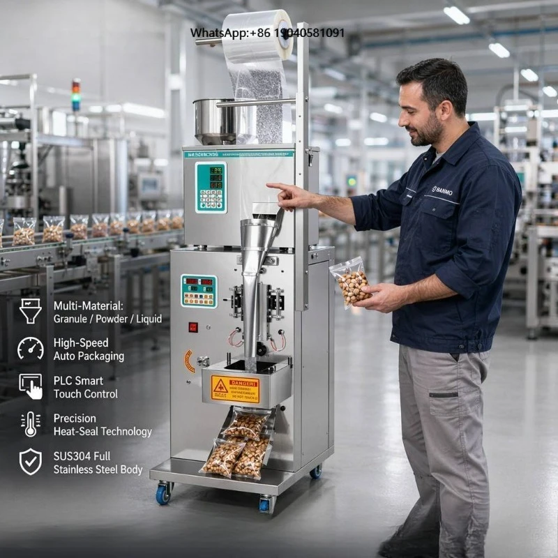 Automatic Vertical Powder Packing Machine 2000g Multi Functional Back Side Seal Sachet Pouch Bagging Equipment Factory Price