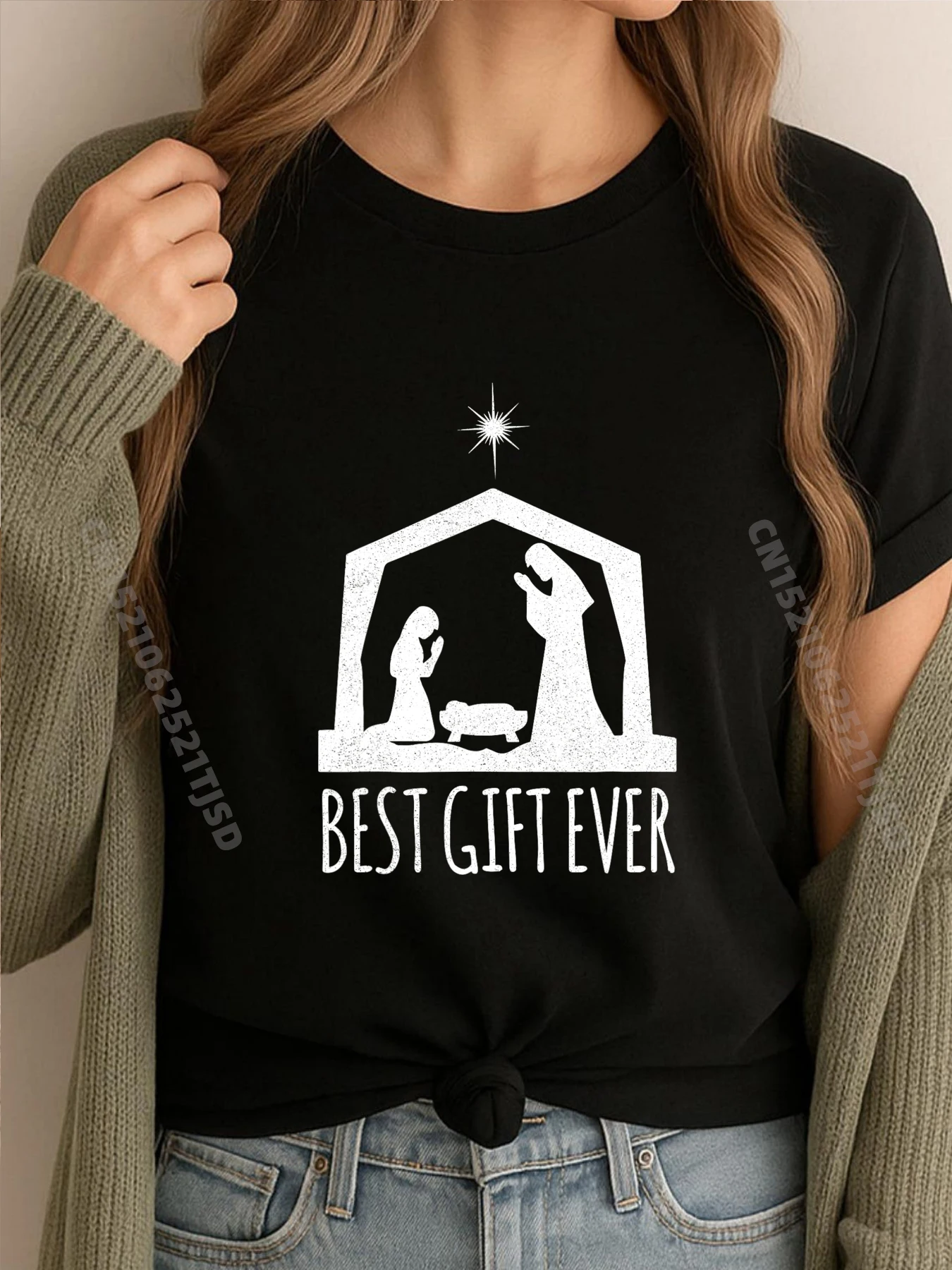 

Лучшие рождественские крутые рождественские сцены Иисуса, христианские мужские футболки с рисунком, футболка большого размера в стиле панк