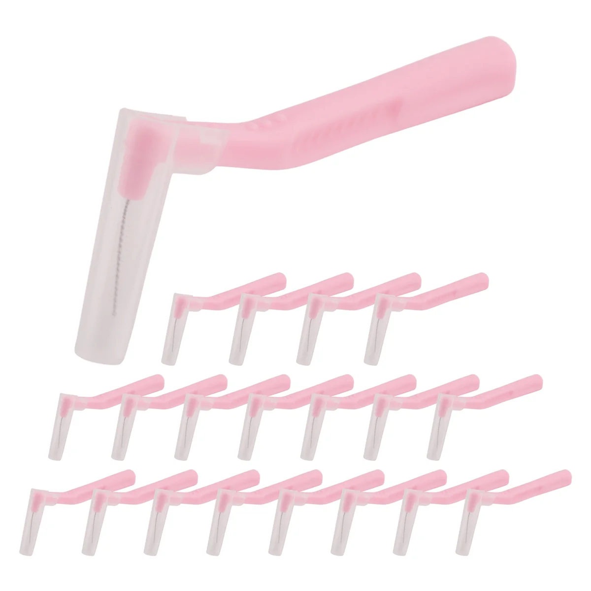 20Pcs/Box L-type 0.6MM Orthodontic Toothbrush Interdental Brushing Brush Clearance Brush Cleaner