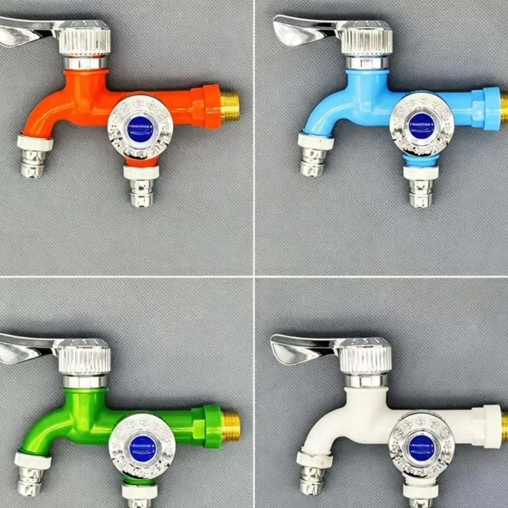 New Splash-Proof Kitchen Faucet Multifunctional Plastic Washing Machine Faucet 2-Way Design Dual-Control Tap Home