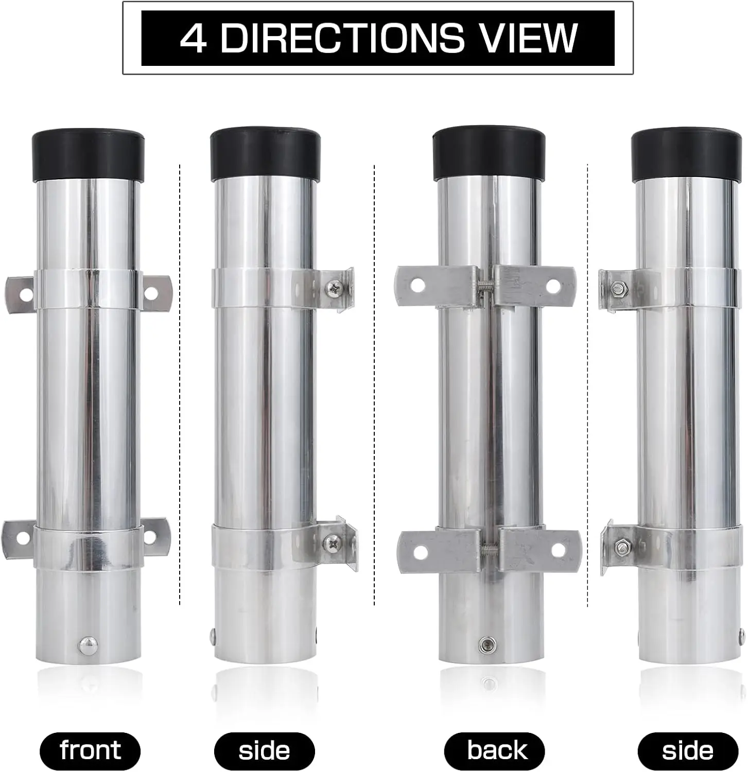 جدار فولاذي مقاوم للصدأ قضيب حامل الصيد الفولاذ جبل قضيب حامل البحرية الجانب قارب القطب أصحاب كاياك المياه المالحة المياه العذبة #3