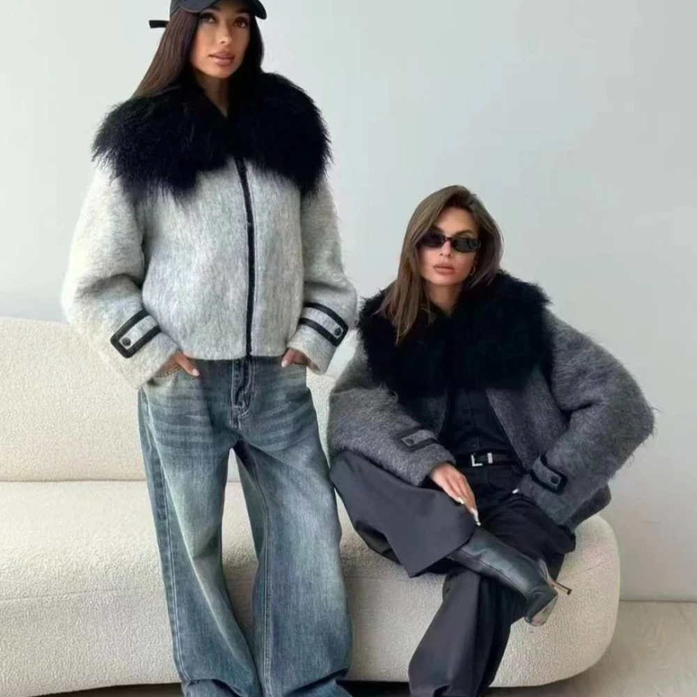 

Reality Mongolian Fur Jacket with Natural Fur for Women Coats for Woman Winter Down Jacket Women Lightweight Padded Jackets