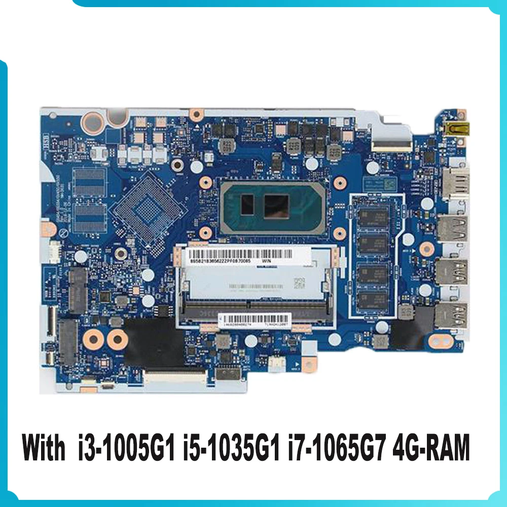 Laptop Motherboard NM-D031 For Lenovo ideapad 3-14IIL05 3-15IIL05 Mainboard With  i3-1005G1 i5-1035G1 i7-1065G7 4G-RAM  DDR4