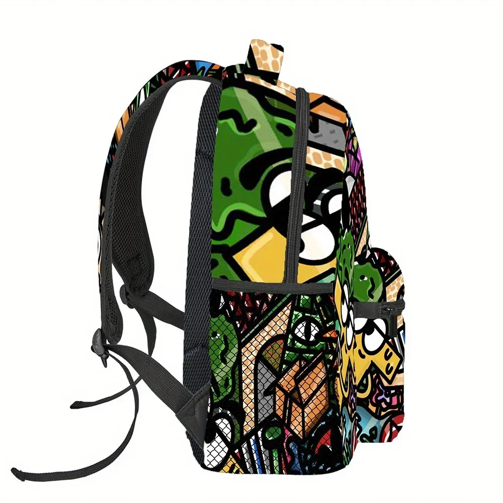 Custom Bag Custom BagLarge Capacity Backpack With Cartoon Prints, Featuring A Classic Travel Design Ideal For Trips, Shopping, Y
