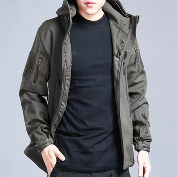 Men's Winter Autumn Softshell Fleece Jackets Windproof Outdoor Fishing Hiking Hunting Thermal Camping Cargo Coats Warm M-5XL 6 Men's Winter Autumn Softshell Fleece Jackets Windproof Outdoor Fishing Hiking Hunting Thermal Camping Cargo Coats Warm M-5XL 6