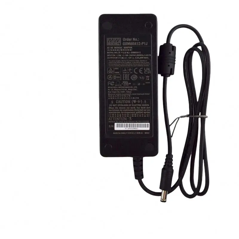 MEAN WELL MW Switching Power Supply 12v GSM60A12-P1J Power Adapter (about 60W) Three-pin Input (Input Cable Not Included to Be