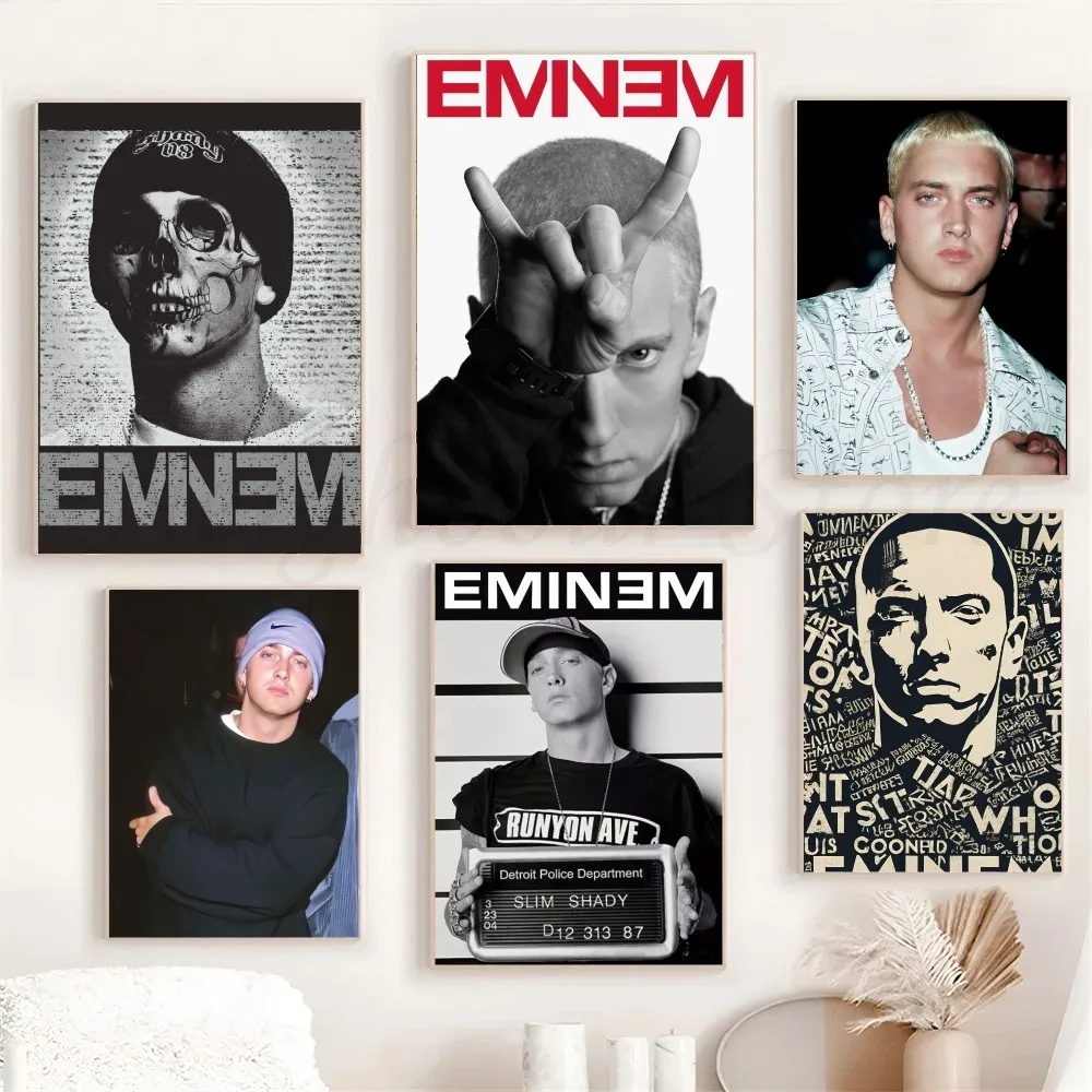مغني الراب الأمريكي ايمينيم ملصق ملصق فني طباعة بار أثاث غرفة المعيشة ديكور