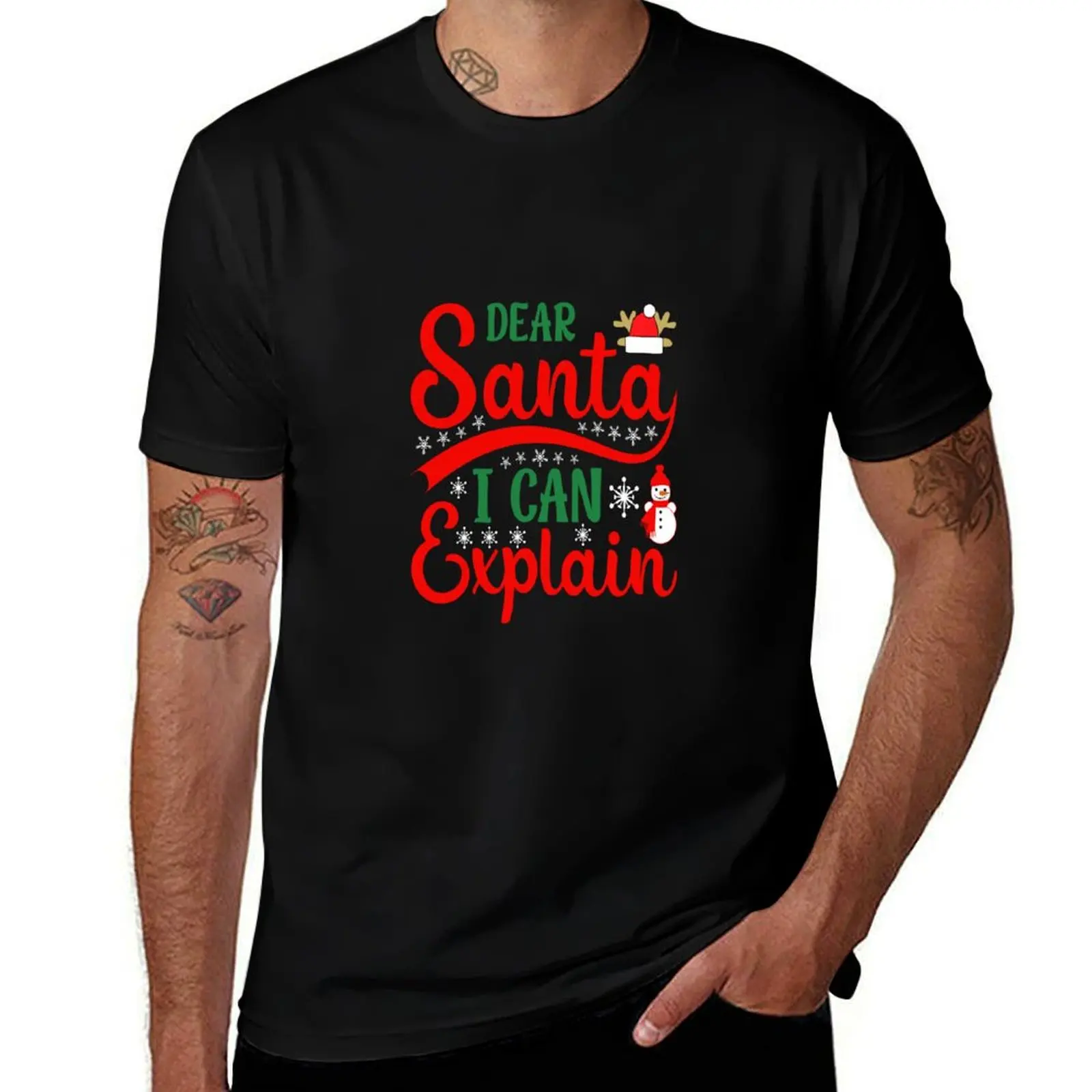 Dear Santa I Can Explain T Shirt Design T-Shirt Performance Dry Fit T-Shirt