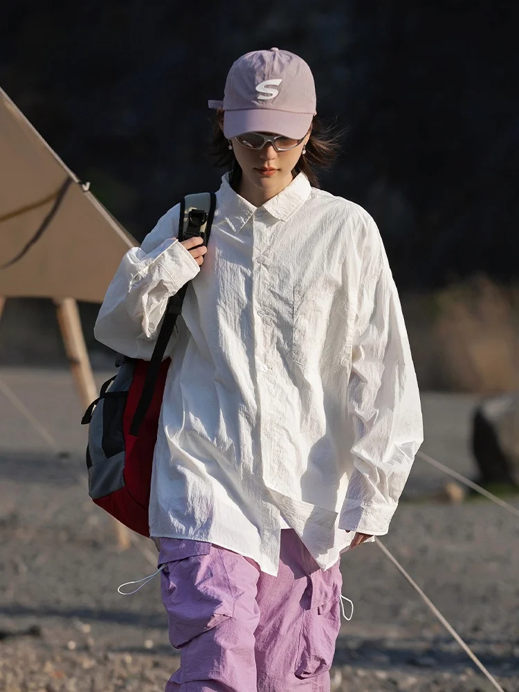 

MMOPTOP Новая летняя мужская рубашка из ледяного шелка свободного кроя с защитой от солнца, охлаждающая, модная, повседневная, для мальчиков