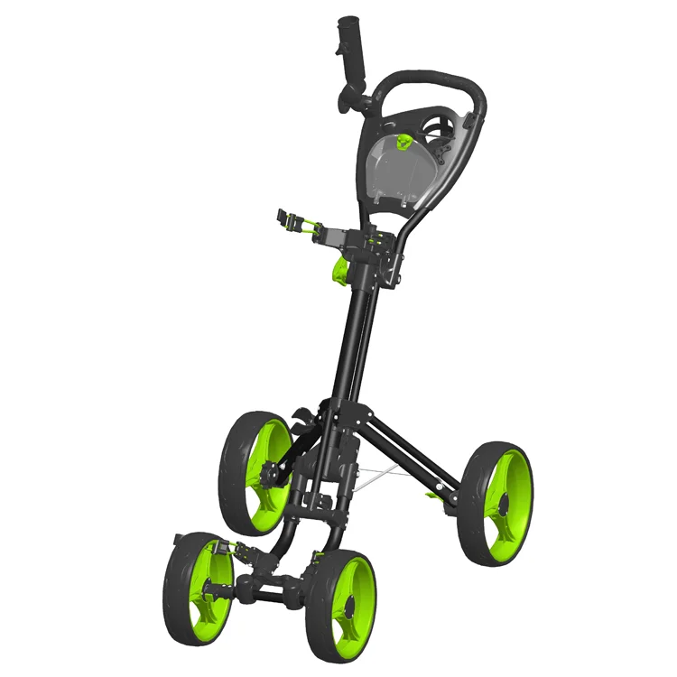 Solid and Light Weight Aluminum 4-wheel Golf Push Golf Trundler