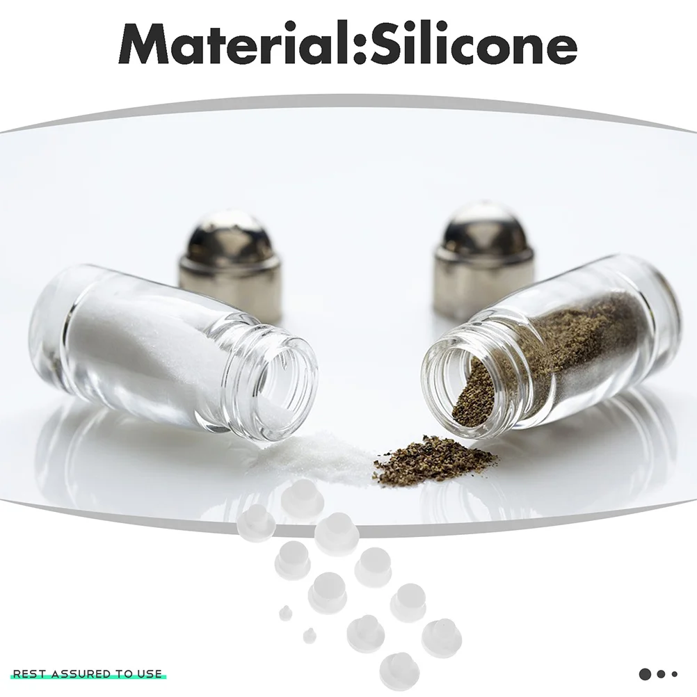 

24Pcs Silicone Bottle Stoppers Leak-Proof Sealing Caps for Spice Jars Oil Bottles Salt Pepper Shakers Kitchen Storage