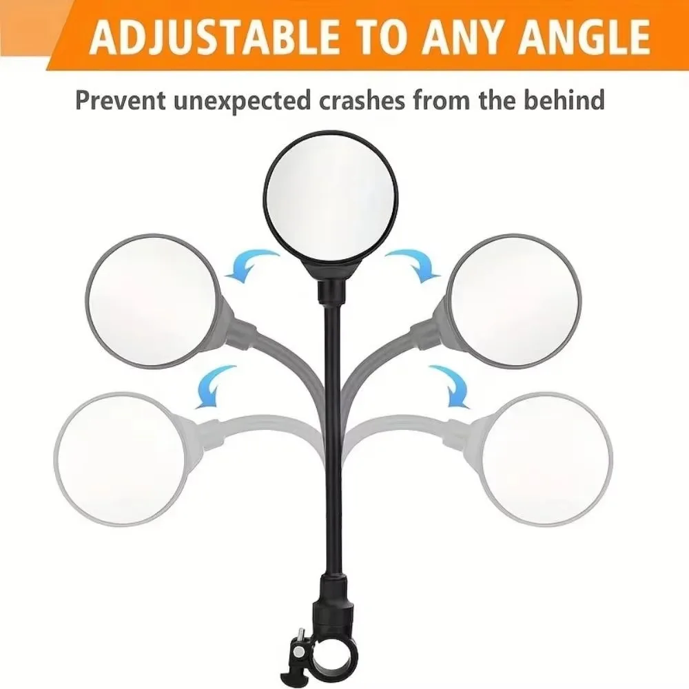 Bicycle Handlebar RearView Mirrors Bike Adjustable 360° Rotate Wide Angle Rearview Mirror MTB Road Bike Bicycle Accessories