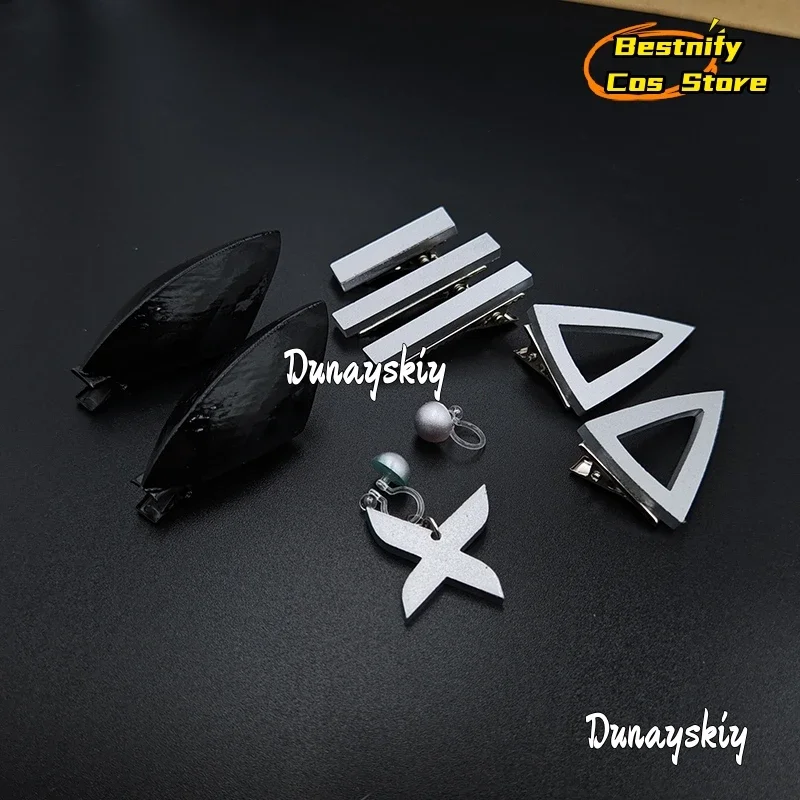 CosplayClove تأثيري لعبة القرنفل الخالد زي 40 سنتيمتر التدرج الباروكات القرنفل أغطية الرأس القرط قلادة ملحق الدعامة أنيمي دور-pl