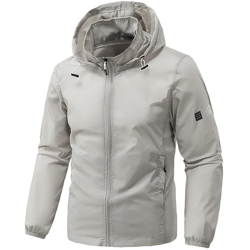 Solid Color Hooded Zipper Pocket Casual Loose Stylish Jacket Top