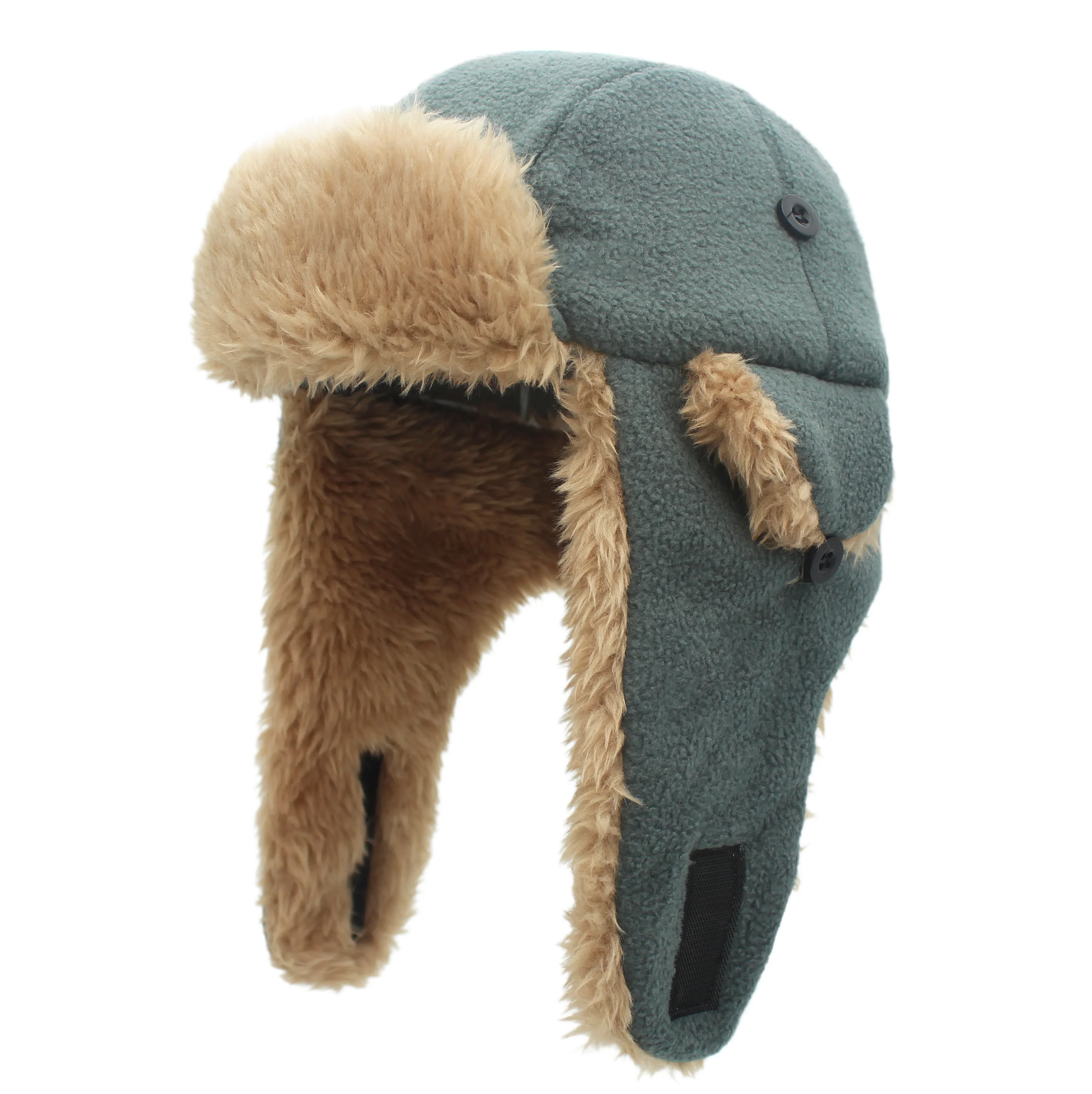 Connectyle Toddler Kids Boys Fleece Trapper Hat Winter Windproof Warm Sherpa Lined Russian Hat With Large Ear Flaps for Skiing O