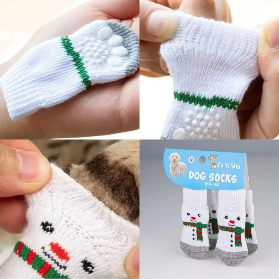 Winter dog socks with multiple cute patterns that are easy to match are suitable for dogs to keep warm both at home and outdoors