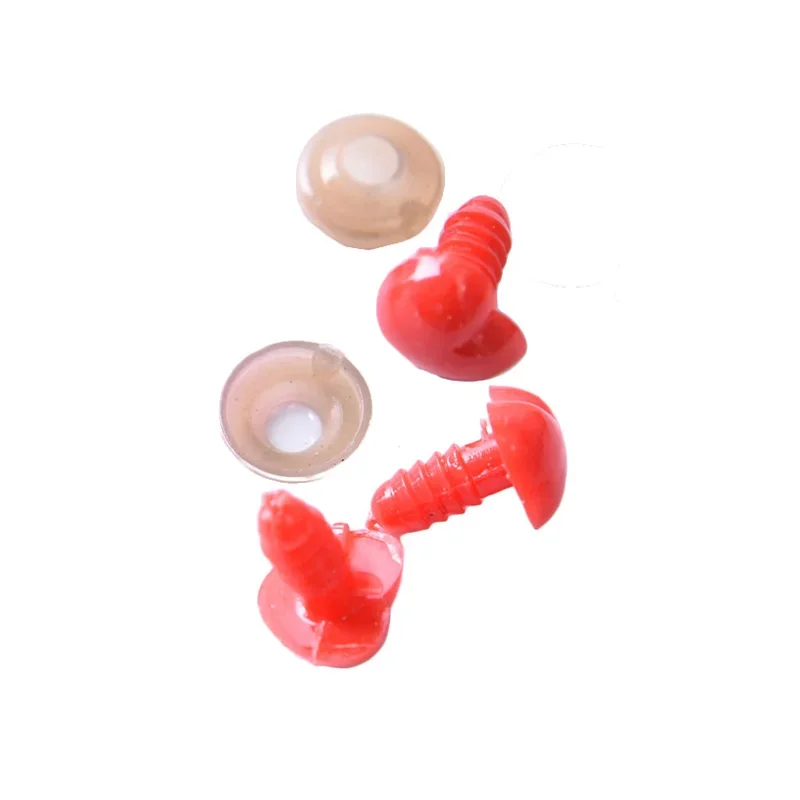 Heart Shape Plastic Nose Noses Cartoon Animal Nose Crafts for DIY Dolls Fox Buttons Safety Noses Accessories with Plug Washers 5
