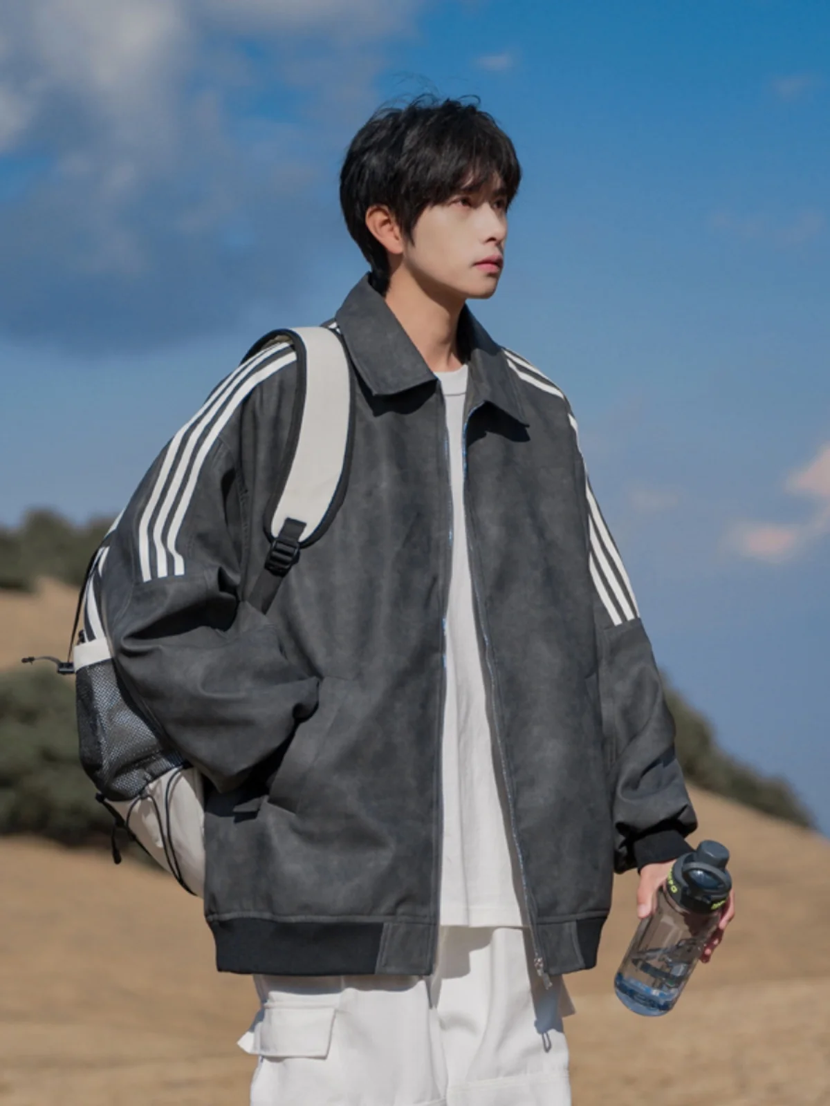 

Ретро-куртка в американском стиле для мужчин, повседневная спортивная верхняя одежда для подростков и мальчиков, осень 2024, новая модная коллекция от JiaRong