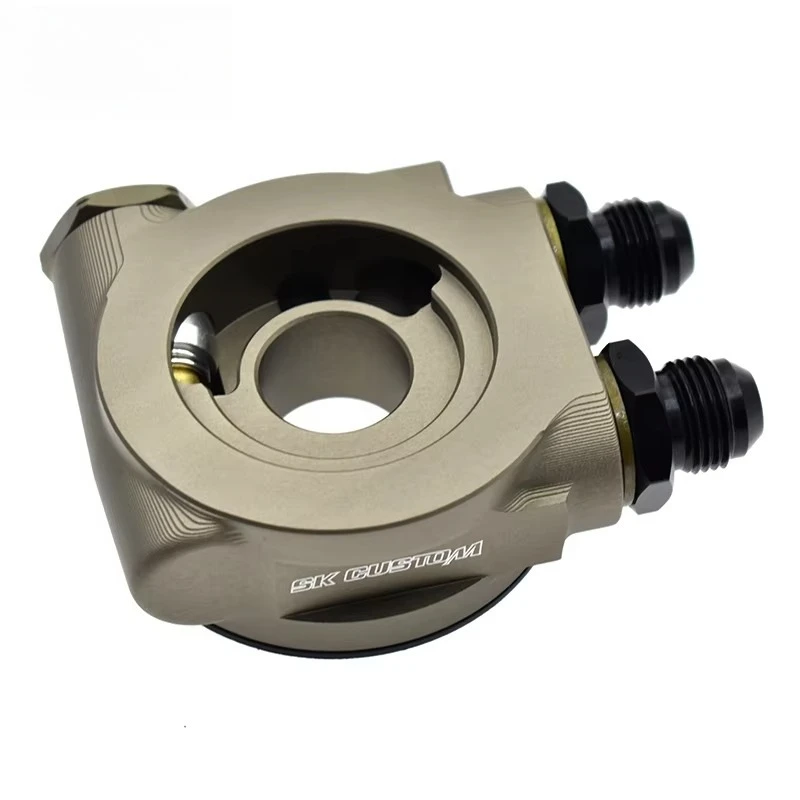 

Universal AN10&AN8 Oil Cooler Sandwich Adapter Thermostat Oil Filter Adapter