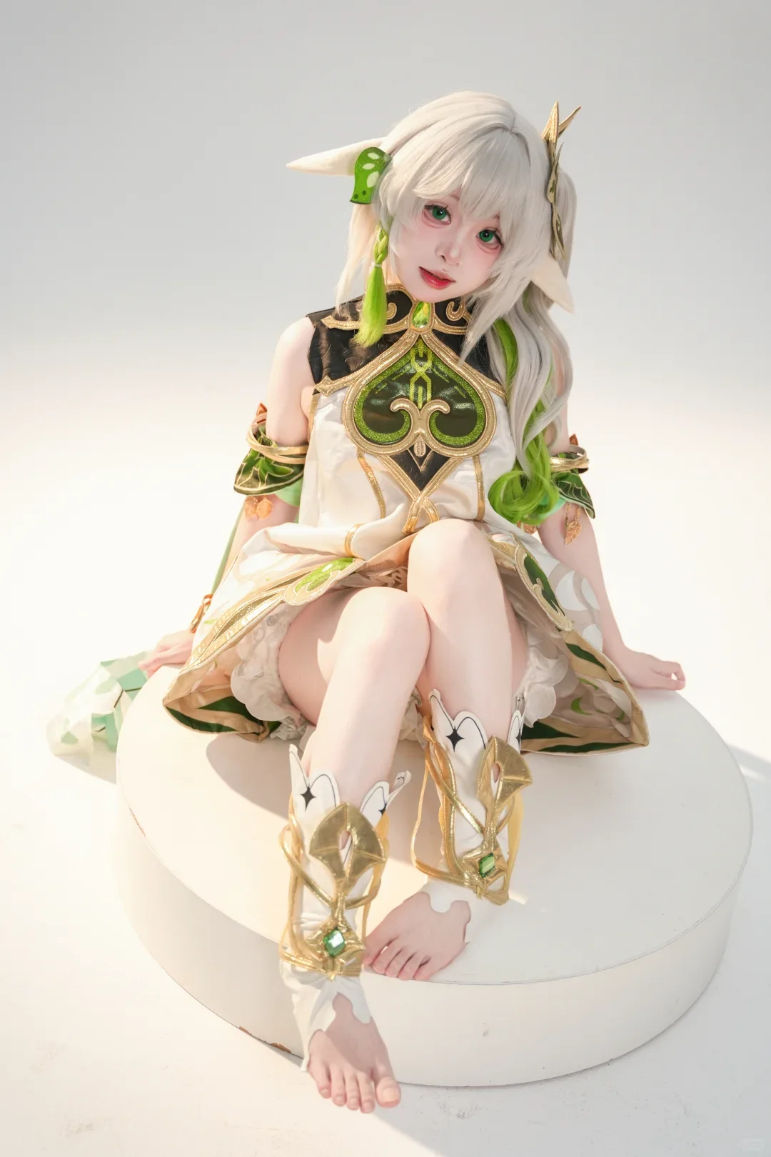 

Genshin Impact Nahida Cosplay Costume Full Set Including Dress Wig Cute Anime Outfit Girls Perfect Festival Gifts For Fans
