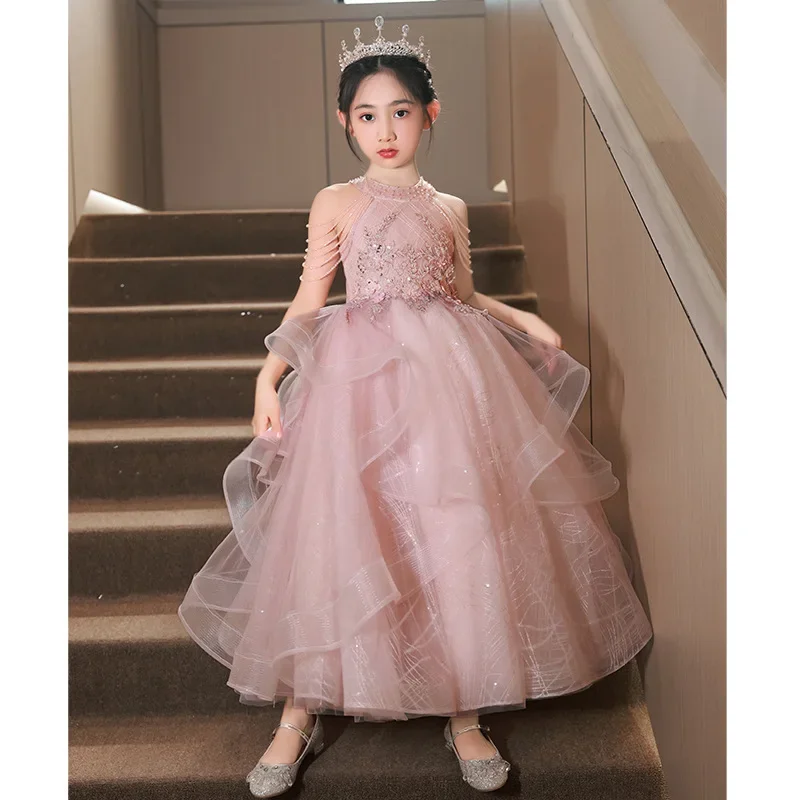 

luxury girl children's Birthday party dress for Kids 8 14 years prom dresses pageant teen bridesmaid Wedding ceremony Ball Gowns